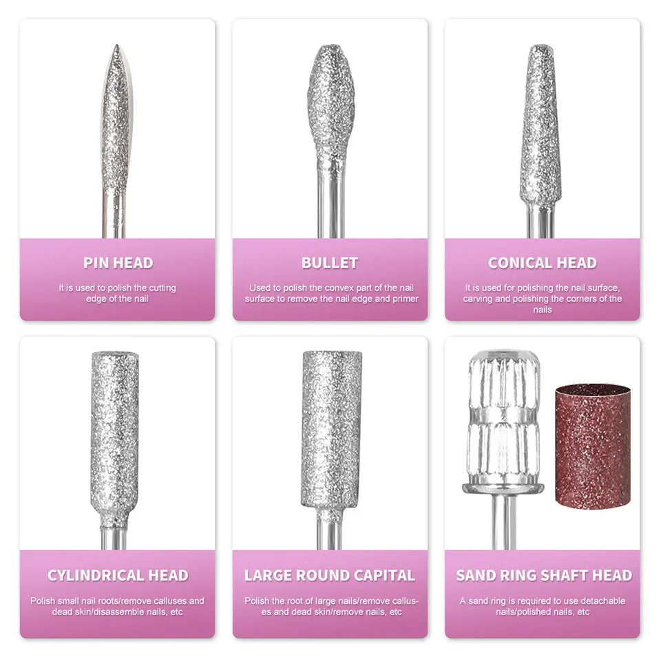 45000RPM Nail Drill Machine Cutters Professional Electric Nails Sander File for Gel Nails Polishing Remove Home Manicure Salon