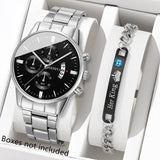 Fashion Men Stainless Steel Watch Luxury Calendar Quartz Wristwatch Men's Business Watches for Men Clock Montre Homme
