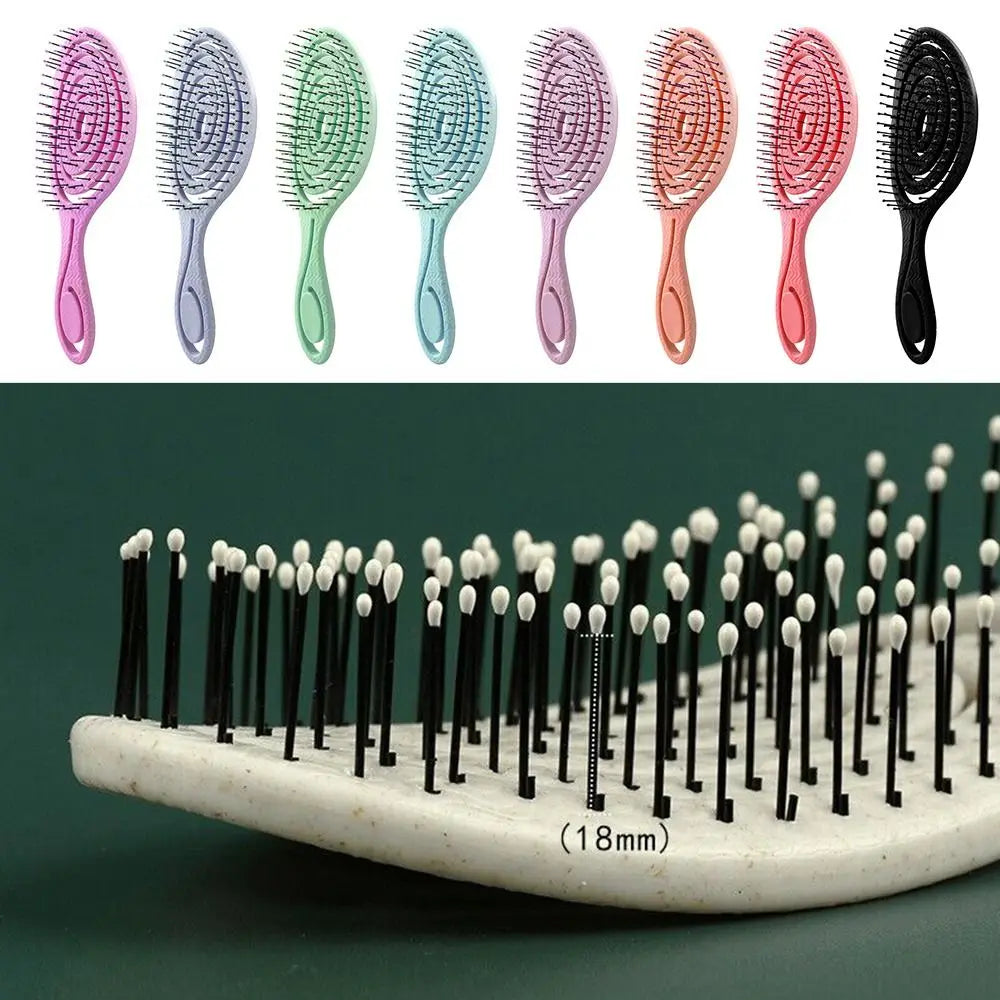 Peine de masaje elástico, peine para cabello enredado, cepillo desenredante, cepillos para cabello rizado húmedo, peine de barbero, herramientas de peluquería