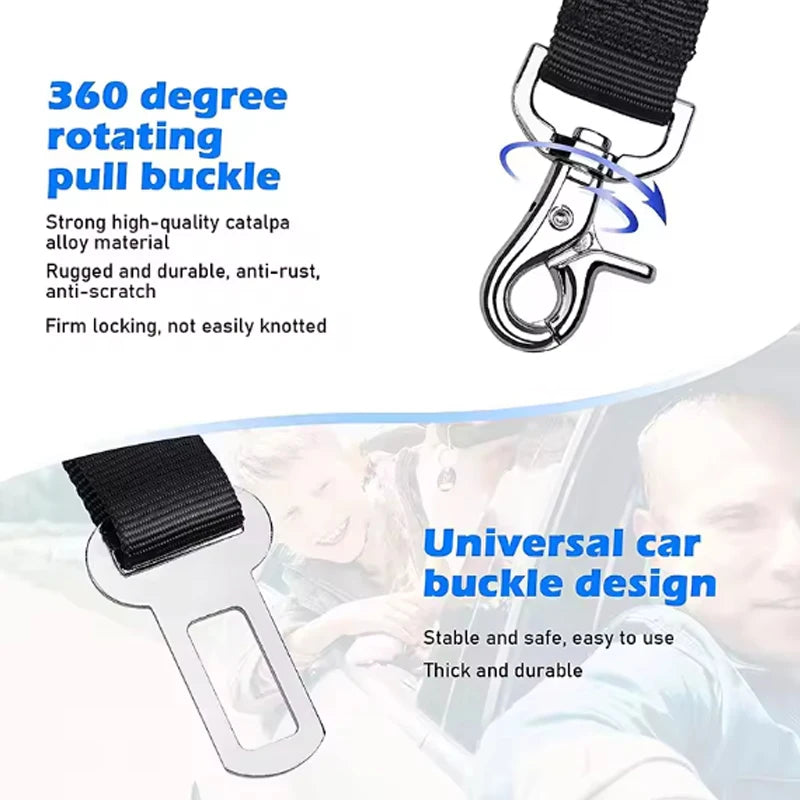 Dog safety leash pet car seat belt dog traction seat belt buffer elastic safety rope traction leash dog traction leash