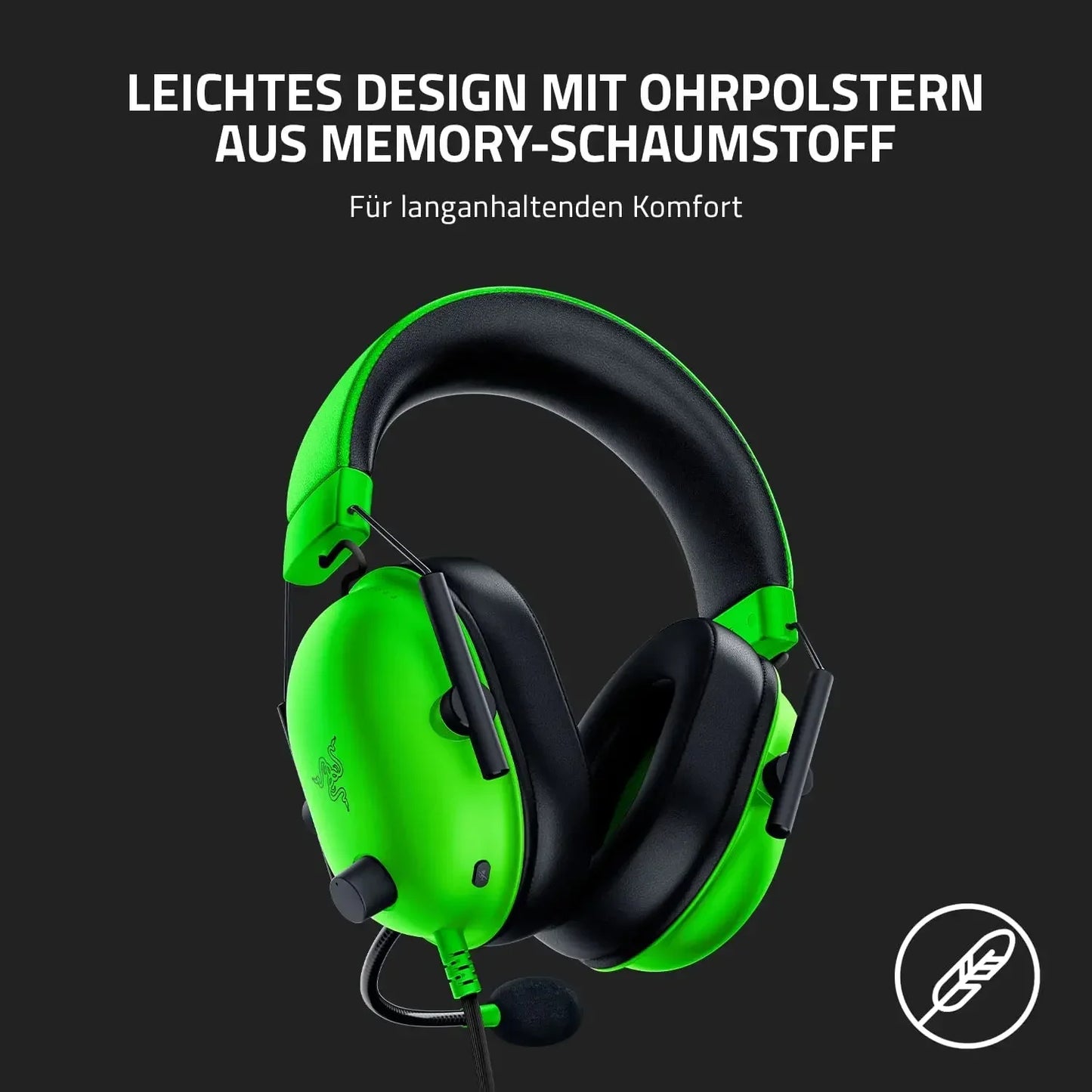 Auriculares con cable para eSports Razer BlackShark V2 X: cancelación de ruido pasiva avanzada, sonido envolvente 7.1 y micrófono cardioide hiperclaro.
