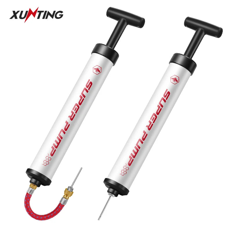Xunting Pedal MTB Bicycle Pump MTB Bike Ball Air Pump Inflator Schrader Bicycle Pumps Compact Inflation Accessories for Swimming