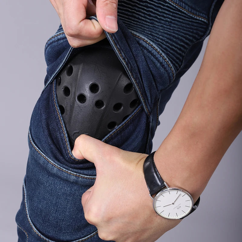 Motorcycle Riding Jeans Men Outdoor Moto Jeans Protective Knee Hip Pads Motocross Pants Touring Anti-Drop Pants Protective Gear