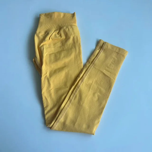 Impact Leggings Women Scrunch Seamless Yoga Legging Gym Sports Pants Low Waist Ribbed High Stretch Fitness Workout Tights 