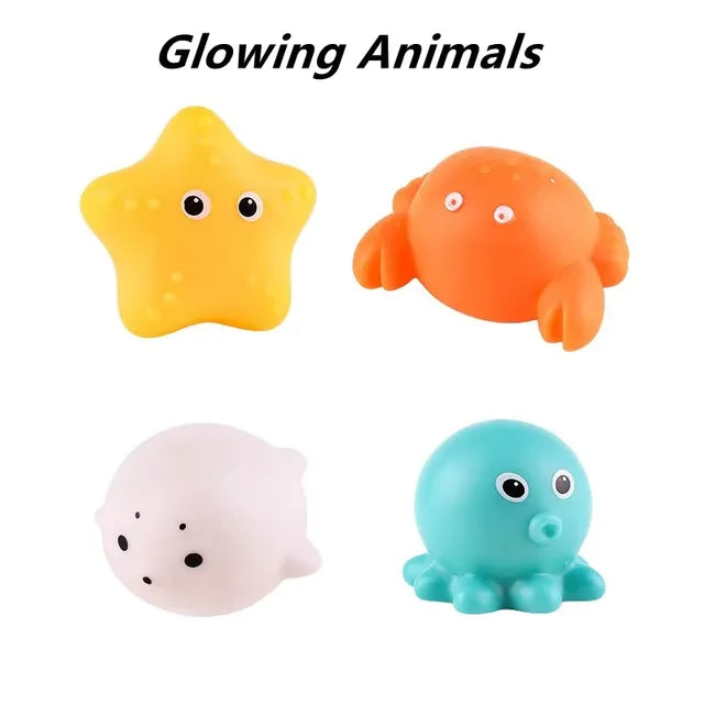 Brinquedos de banho do bebê banheira led light up brinquedos colorido mudando à prova dwaterproof água luzes subaquáticas brinquedos de banho para meninos meninas presente de aniversário