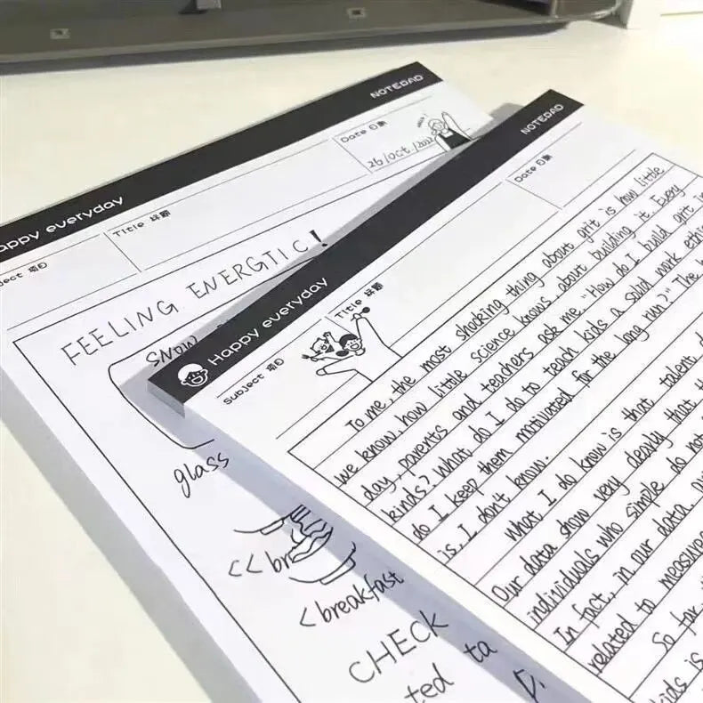 1PC B5 Sticky Note Paper Simple and Tear off Paper Learning Supplies Plan Note Book