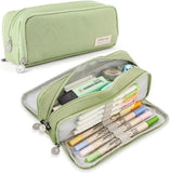 Black Pencil Pouch Stationery Holder Bag Gift Case Pen Ruler Organizer School Student Supplies Canvas Zipper Open Cosmetic Bag A