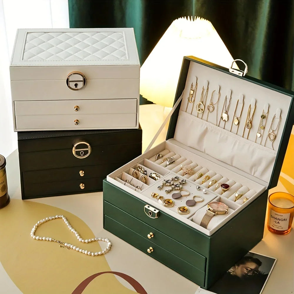 1 caja de almacenamiento de joyas, caja de almacenamiento de joyas para collares y pendientes, opción Ideal para regalos