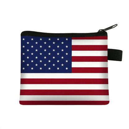 National Flag Print Coin Purses Algeria Spain Haiti Israel Women Wallet Saudi Arabia Men Purse Small Handbag Money Coin Bags