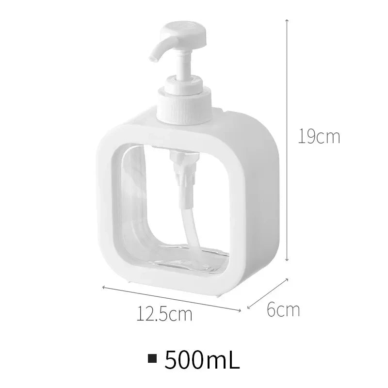 Dispensadores de jabón de baño de 300/500 ml, rellenables, para loción, champú y gel de ducha, portátiles, de viaje, con bomba de baño vacía.
