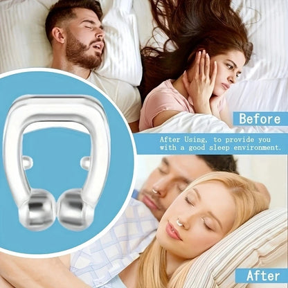 Dilatador nasal magnético antirronquidos, dispositivo de clip nasal para dejar de roncar, respiración fácil, mejora el sueño para hombres y mujeres.