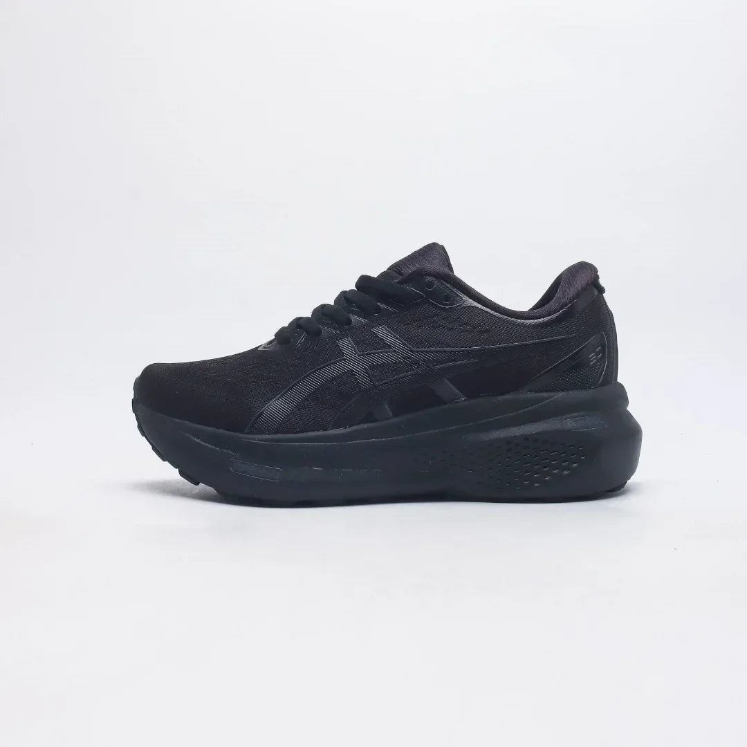 Zapatillas de running Asics Gel Kayano 30 para mujer, color negro, caña baja, antideslizantes, transpirables y ligeras.