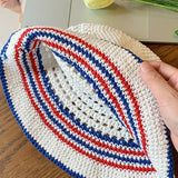 31BB Patterned Breathable Fisherman Hat Fabric Warm Season Shore Headwear Korean Fashion Lightweight Outdoor Sun Protection