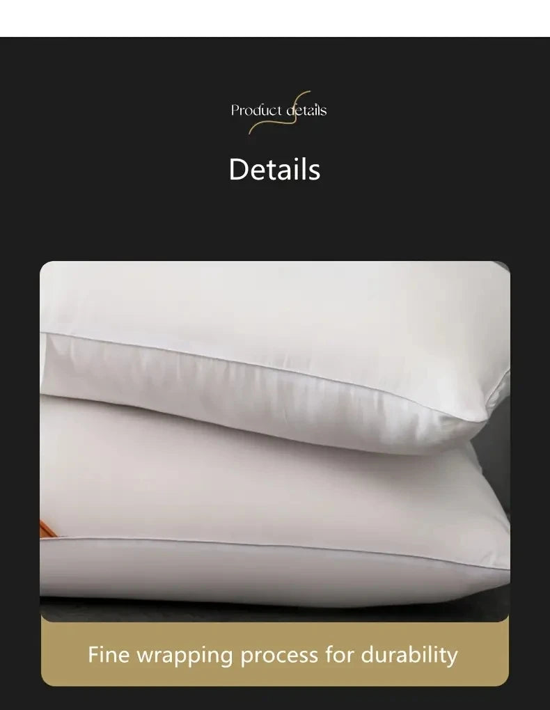 1pc White Bounce Back Pillow Solid Color Soft Comfortable Bedroom Bed Sleep 5star Hotel Home Single Adult Pillow