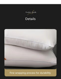 1pc White Bounce Back Pillow Solid Color Soft Comfortable Bedroom Bed Sleep 5star Hotel Home Single Adult Pillow