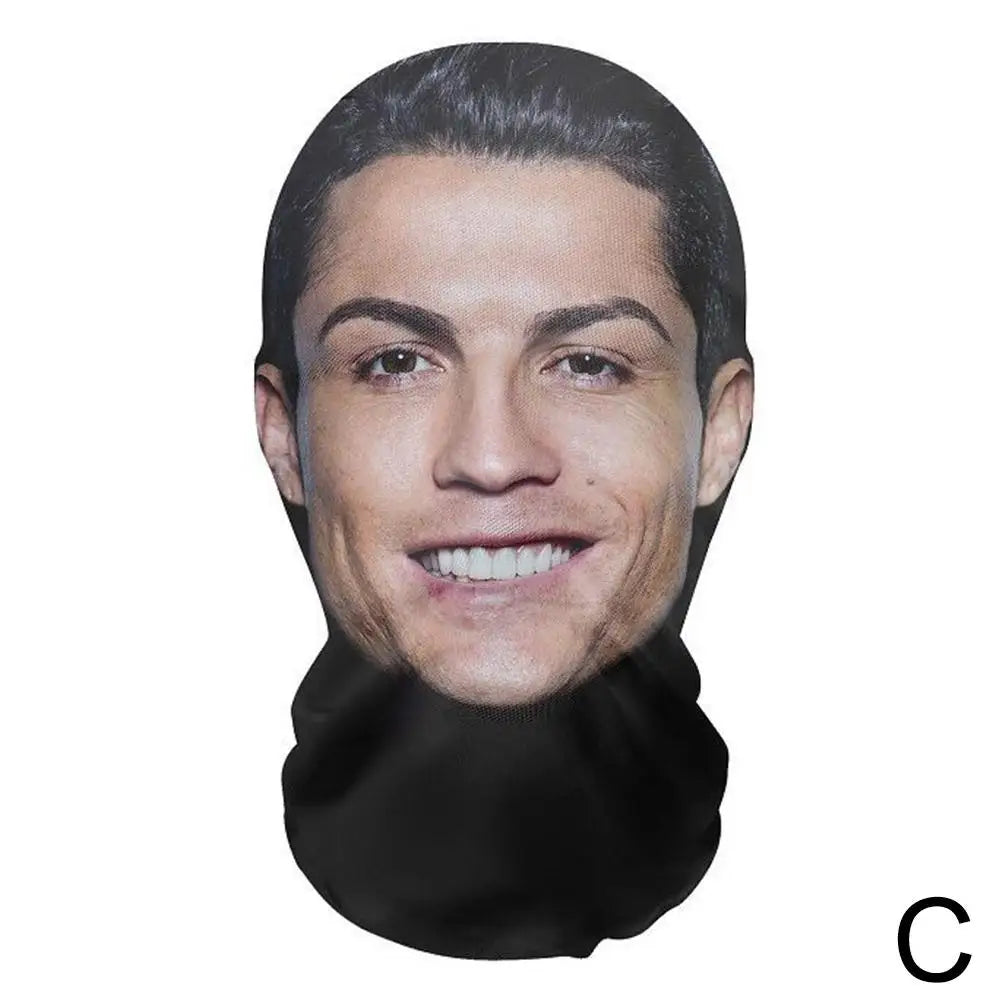 Máscara creativa de Kanye con impresión 3D, malla elástica, máscara facial completa, tocado para cosplay, artículos novedosos, accesorios de fiesta para cosplay para hombres y mujeres