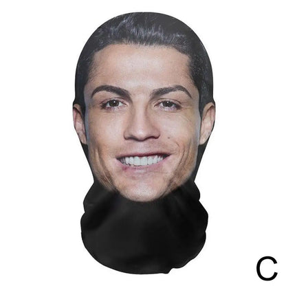 Máscara creativa de Kanye con impresión 3D, malla elástica, máscara facial completa, tocado para cosplay, artículos novedosos, accesorios de fiesta para cosplay para hombres y mujeres