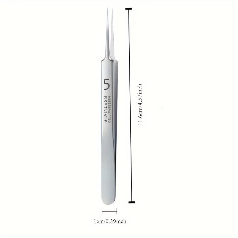 Pinzas extrafinas n.° 5 para puntos negros y acné - Herramientas de belleza facial para eliminar el acné y el cuidado de la piel