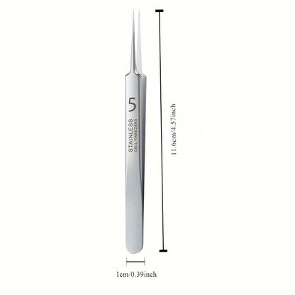 Pinzas extrafinas n.° 5 para puntos negros y acné - Herramientas de belleza facial para eliminar el acné y el cuidado de la piel