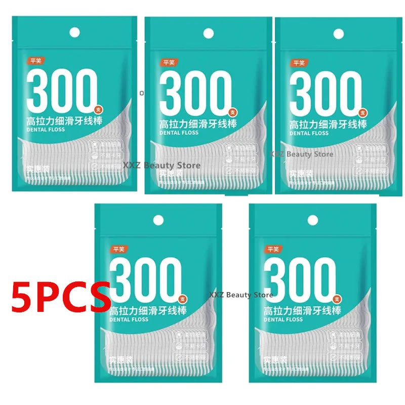Bolsa de 1/2/5 Hilo Dental Desechable Palillos de Hilo Dental Limpieza Interdental Cepillo Interdental Palillos de Hilo Dental Cuidado Bucal