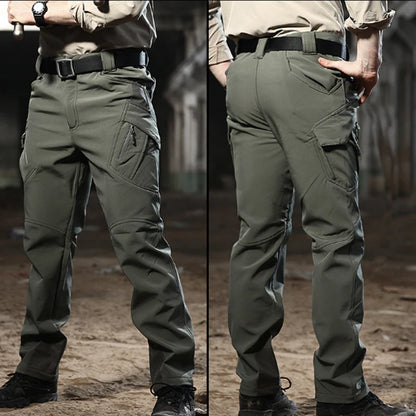 Men's City Gargo Winter Tactical SharkSkin Jackets Hiking Pants Fishing Climbing Trekking Casual Hunting Camping Trousers M-5XL