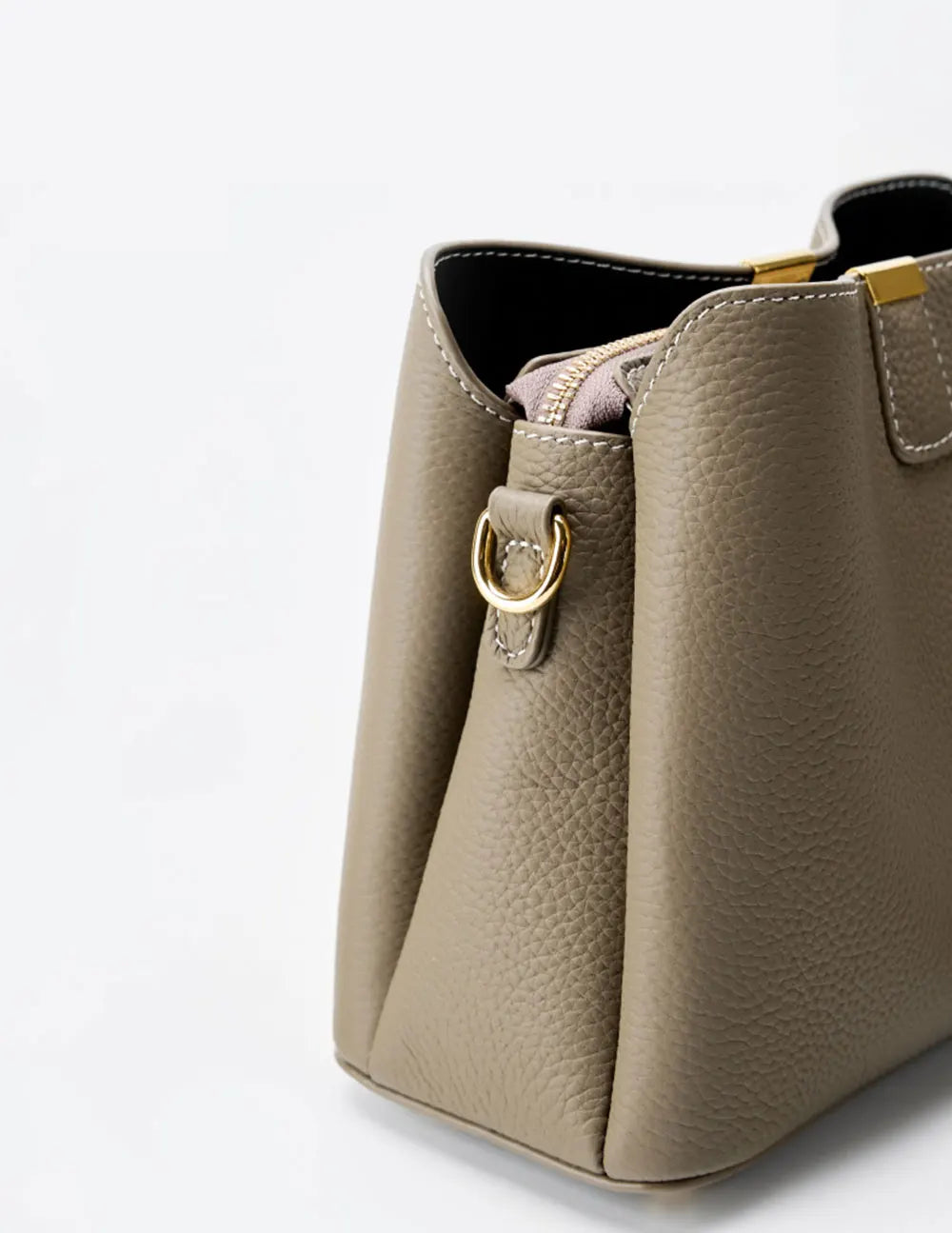 100% Genuine Leather Women's Bucket Bag Luxury Designer Versatile Shoulder Bag Women Commuter Crossbody Bags Female Handbag