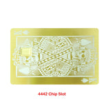 Tarjeta de regalo de metal grueso DIY, tamaño tarjeta de crédito, 0,8 mm 