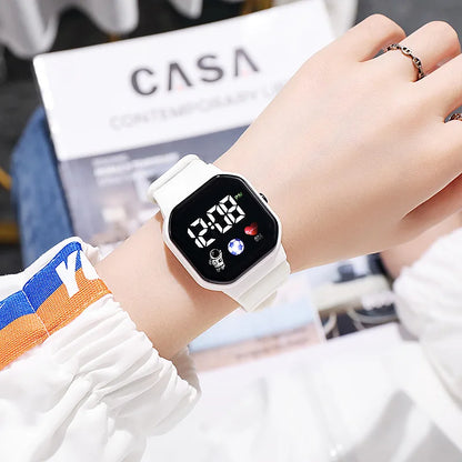 Kids Watch Sport LED Digital Watches Spaceman Silicone Strap Waterproof Electronic Wristwatch for Children Boys Girls Gifts