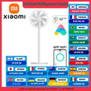 XIAOMI MIJIA Floor Fan,7 Blade,Adjustable wide-angle 90°,Home Fan For Living room,Support Connect MI HOME APP Wired Fan