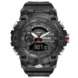 SMAEL Fashion Sport Watches Men Shock Resistant 50M Waterproof Wristwatch LED Alarm Stopwatch Clock Military 8040 Men Watch