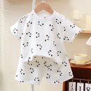 Summer Kids Suit Clothes for Girls Cartoon Short Sleeve T-shirt Tops+shorts 2024 New Children's Clothing Baby Boys Set