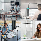 Lámpara de escritorio con Control remoto y Clip LED de doble cabezal, lámpara de mesa para arquitecto, iluminación para el hogar y la Oficina, 5 modos de Color y 5 regulables