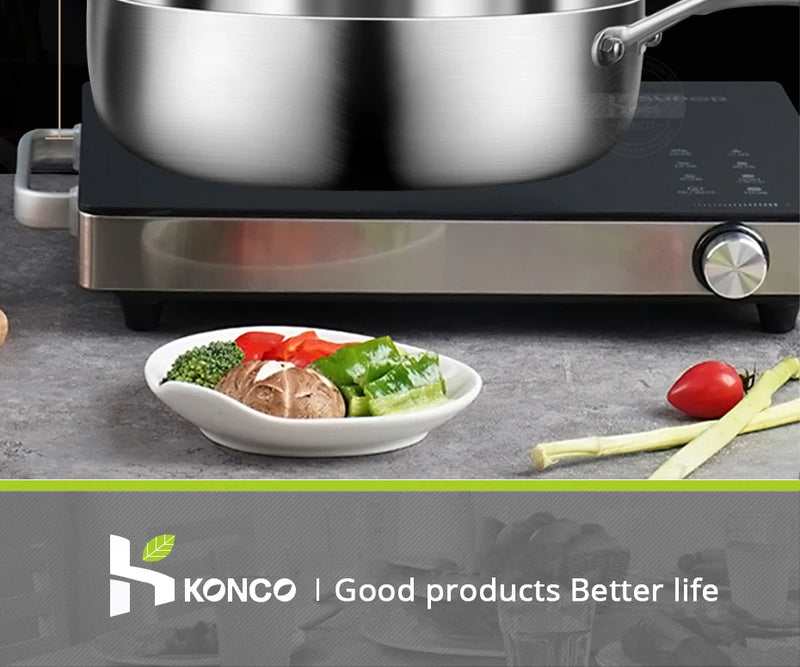 316 Stainless Steel Frying Pan 20cm Uncoated Wok Pan Non Stick Pots Household Cooking Pot Kitchen Cookware Steak Frying pan