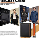 Wallets Mens Slim RFID Blocking Genuine Leather with Coin Pocket  2 Banknote Compartments 10 Credit Card Holders Wallet for Men