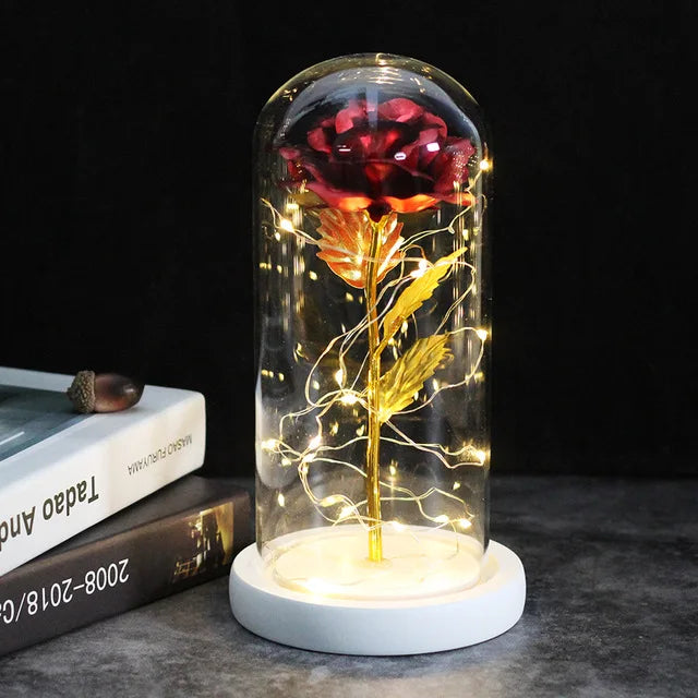 Envío directo de flores artificiales Galaxy Rose, La Bella y la Bestia, decoración de boda, regalo creativo para el Día de San Valentín, regalo para la madre.