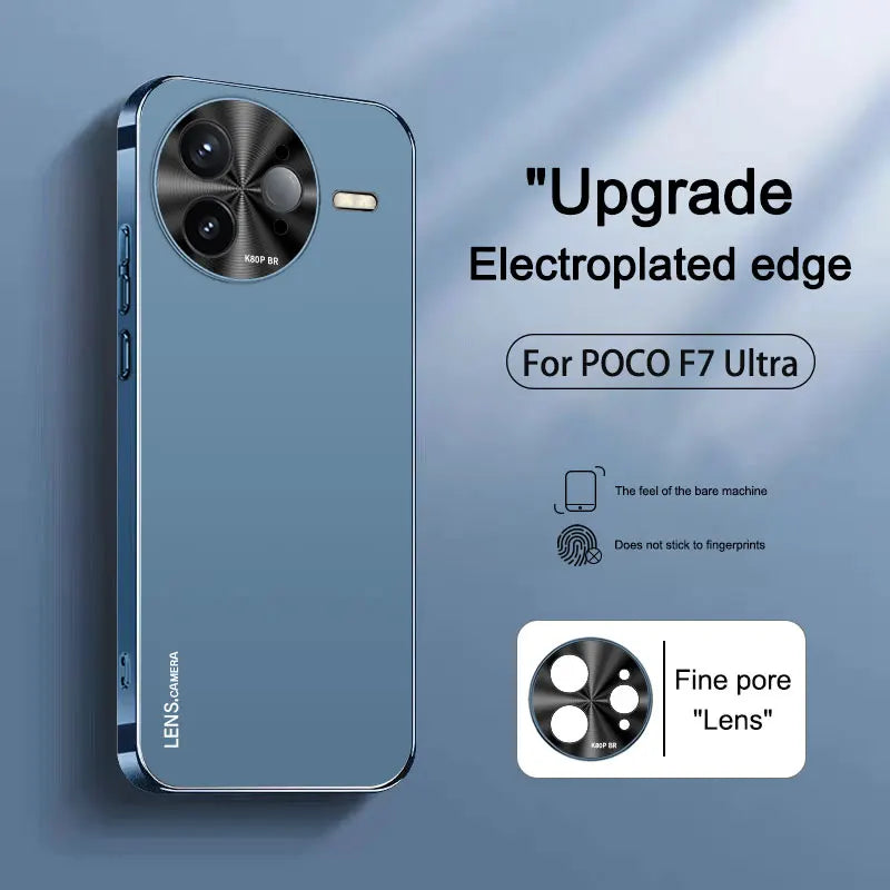 For Xiaomi POCO F7 Ultra Case Hard AG Matte Plating Lens Protective Back Cover Cases For Xiaomi POCO F7 F6 F5 Pro Phone Shell
