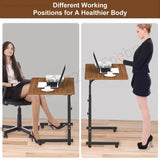 Escritorio portátil de pie con altura ajustable de 80 x 40 x 90 cm, mesa para computadora portátil, escritorio de trabajo para mesita de noche, HWC