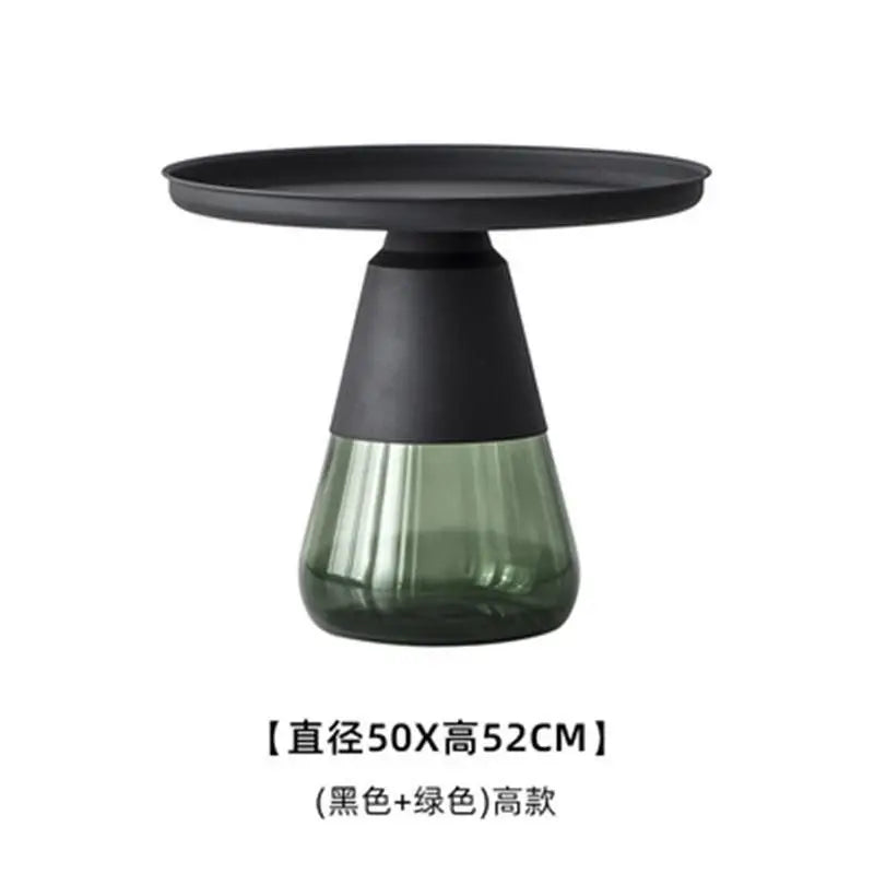 Artistic Glass Coffee Tables, Creative Design End Tables for Living Room , Stylish Accent Tea Table with Various Sizes & Colors