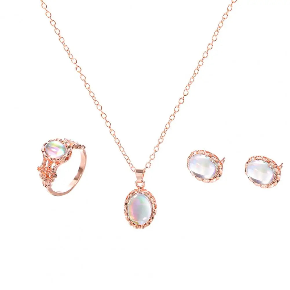 1 Set Jewelry Set Stylish Vintage Amazing Charming Necklace Earrings Ring Jewelry Set for Daily Life
