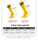 Loogdeel 1 Pair Soccer Socks Stripe Knee High Softball Baseball Team Sports Socks Breathable Football Socks for Kids Adults