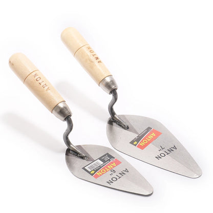 6/7 Inch Construction Tools Putty Knife Brick Trowel Laying Carbon Steel Blade Pointing Plaster Tool Carbon Steel 1Pc