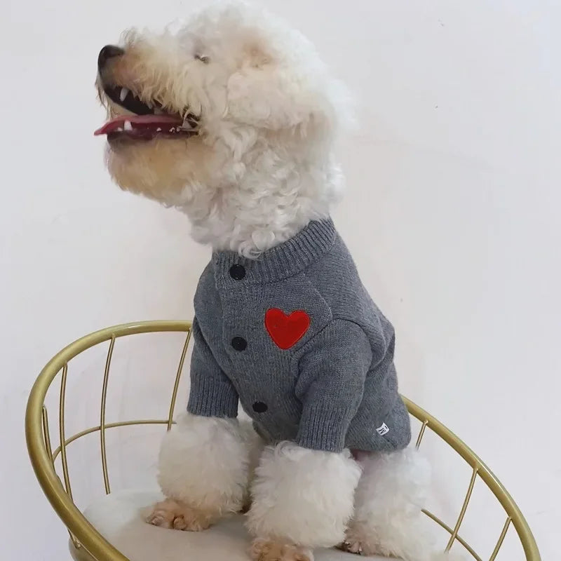 Adorable Knit Sweater Dog Cat Autumn/winter Fashionable Warm Protective Clothing Pet Coats Jackets Trendy Brand In Stock