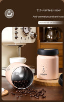316 Stainless Steel Vacuum Coffee Storage Container Airtight Light-proof Tea Spice Food Storage Jar Kitchen Tool