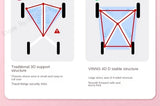 Pink Newborn Stroller can sit or lie down 0-6 years old Children Lightweight Folding Boardable Travel 360 ° Steering Stroller