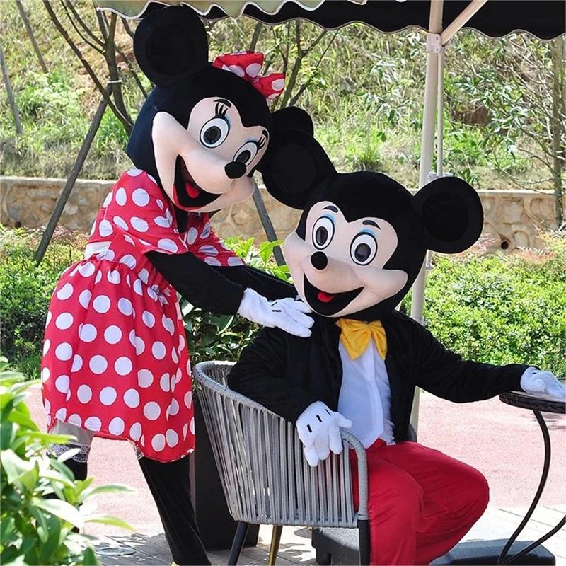 Disney Mickey Minnie Mouse Mascot Costume Cartoon Characters Advertising Event Party Cosplay Dress Suit Animal Carnival Props