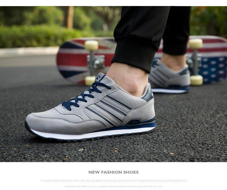 Brand Sneakers Men Outdoor Running Shoes High Quality Lace-Up Men Casual Shoes Fashion Comfortable Walking Shoes Tenis Hombres