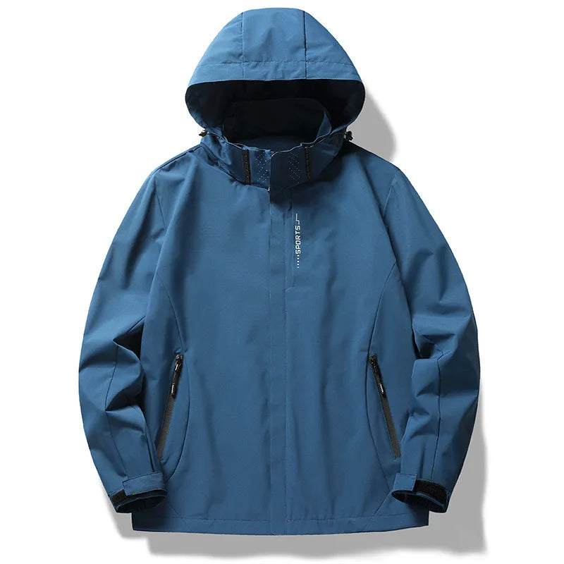 Men's Lightweight Waterproof Rain Jacket, Hooded Shell Outdoor Raincoat Hiking Windbreaker Jacket Coat