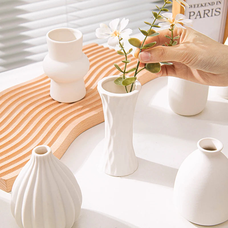 Ceramic Fired Vases, Hydroponic Dried Flower Utensils, Ornaments, Home Living Room Tables, Decorative Vases, Shaped Ceramic Vases