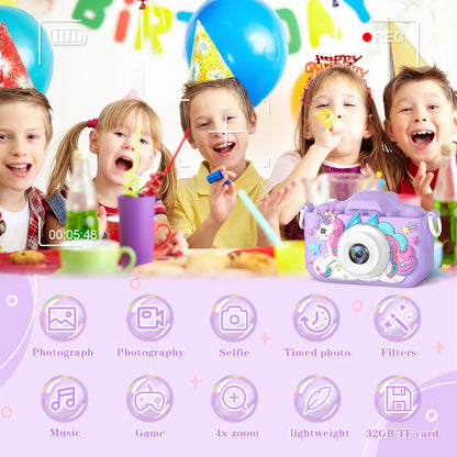 Cámara digital HD de 1080P para niños pequeños, cámara de 2 pulgadas con funda de silicona, ideal como regalo de cumpleaños o Navidad.