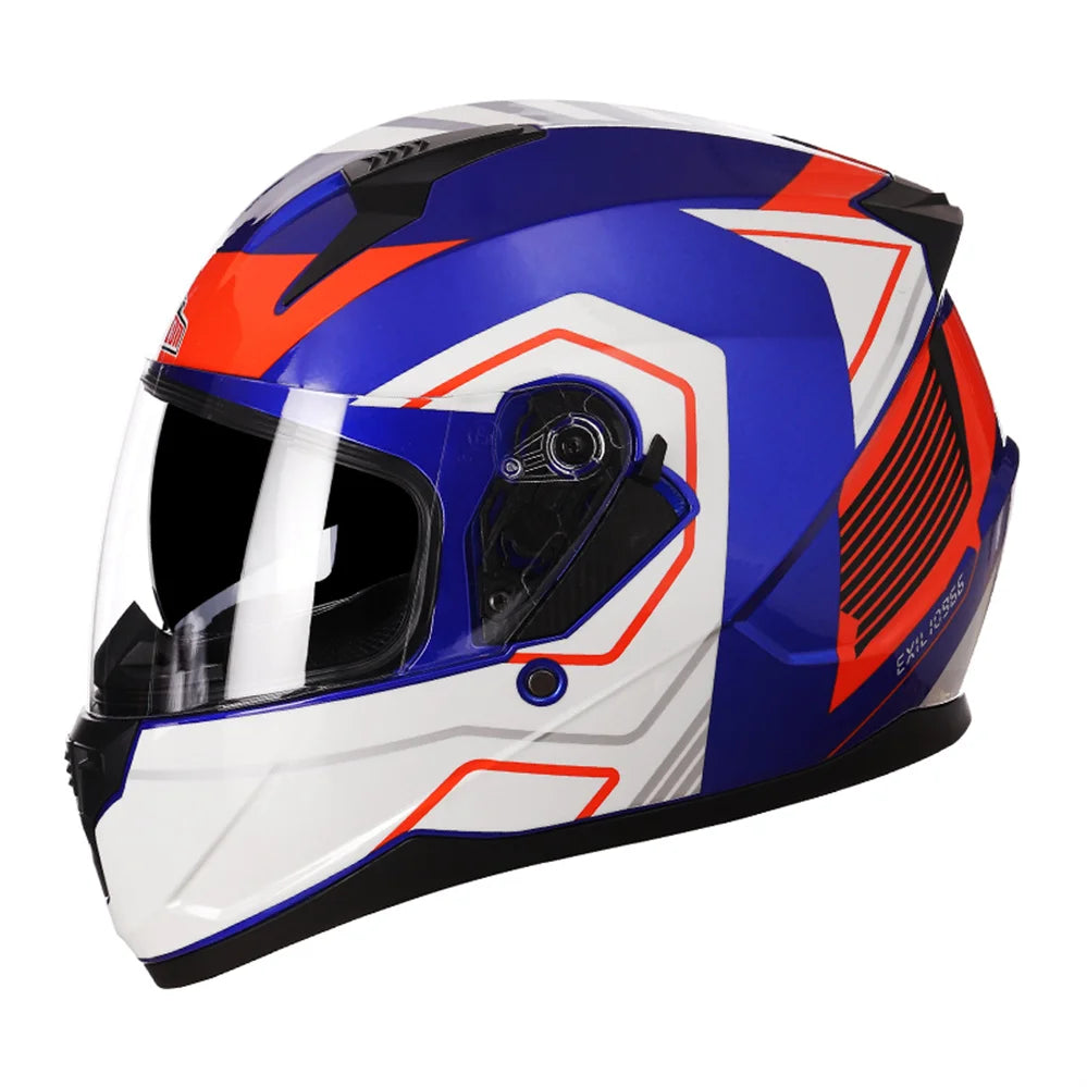 Motorcycle Helmet Full Face Double Lens Capacete Professional Men Women Four Seasons DOT ECE Approved Safety Protective Casco